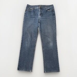 Charter Club Classic Fit Women's Size 12 Short Medium‎ Wash Blue Denim
